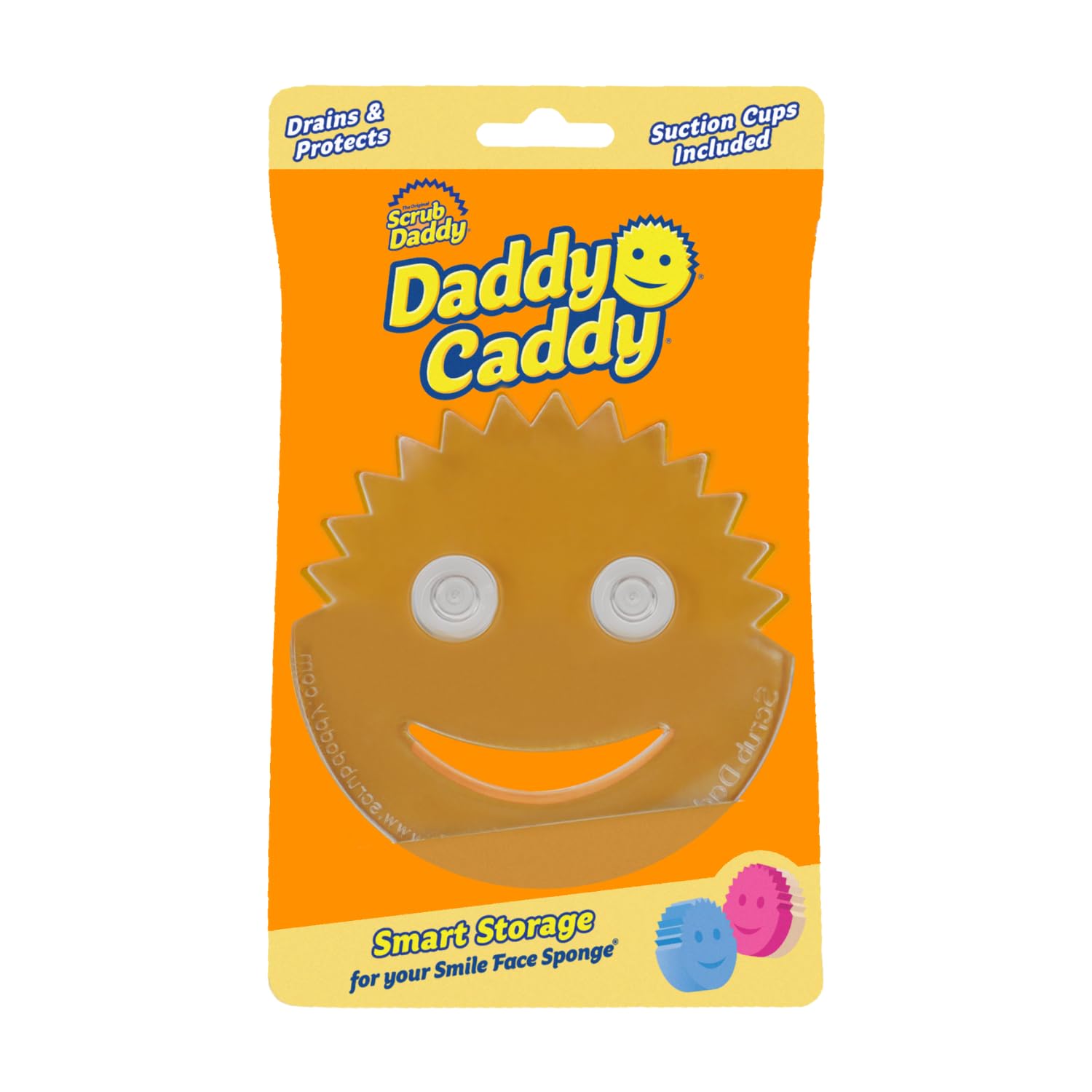 Scrub Daddy Caddy Sünger Tutucu - Mutfak Lavabosu Düzenleyici, Scrub Daddy/Mommy Temizleme Süngeri ve Mutfak Süngeri için - Lavabo, Banyo, Hizmet Odası için Hızlı Kuruyan Tutucu
