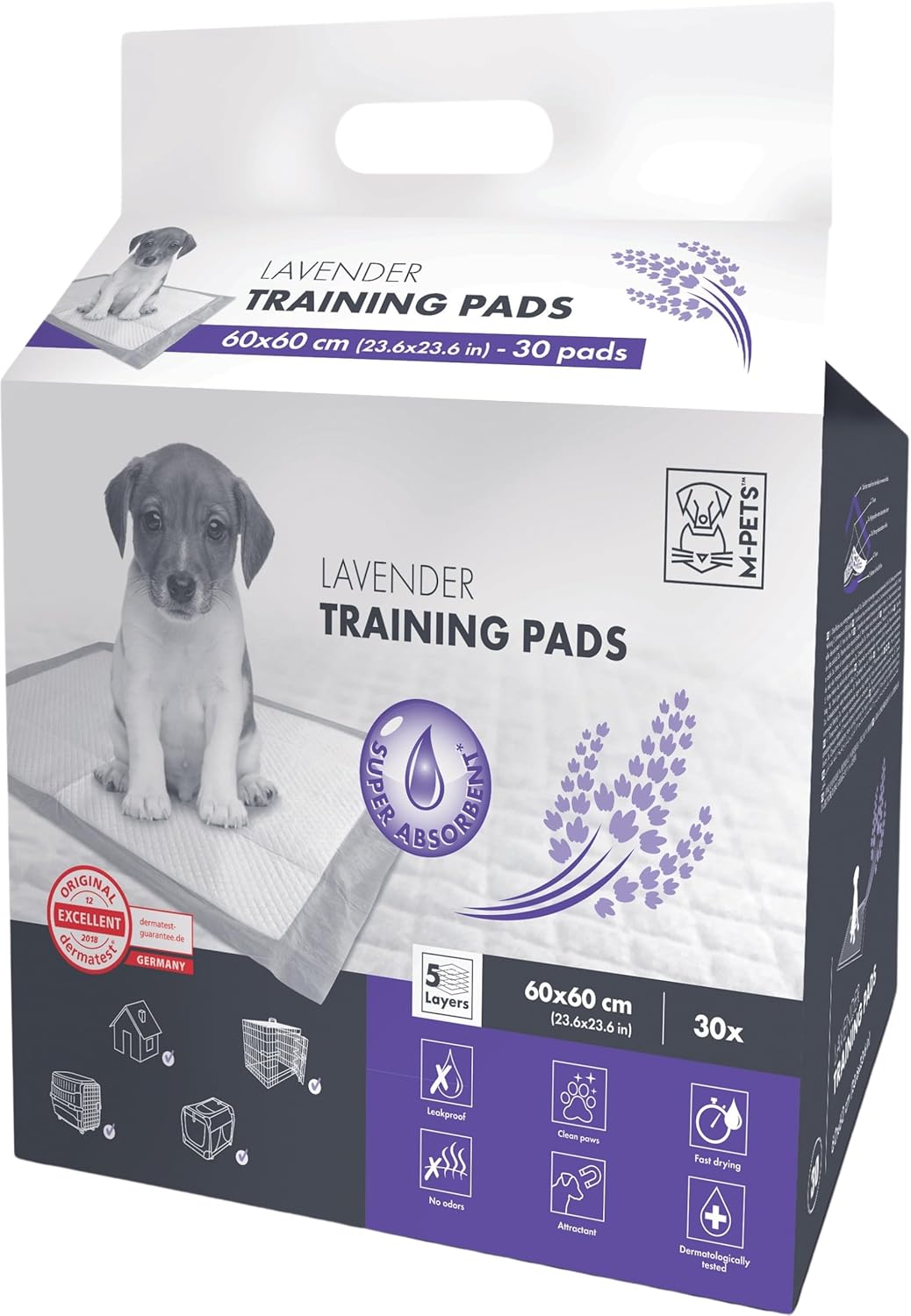 M-PETS LAVANTALI KÖPEK ÇİŞ EĞİTİM PEDİ 60X60CM 30LU