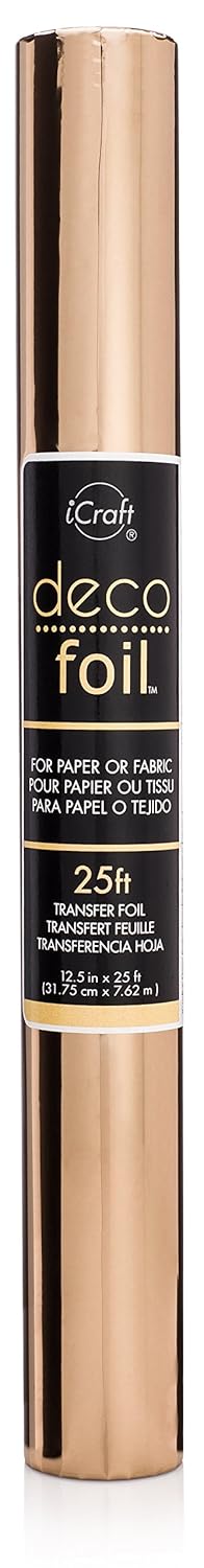 Thermoweb Deco Folyo Transfer Tablosu 31,8 cm x25 'Rulo, Pembe Altın, 33,02 x 5,08 x 5,08 cm