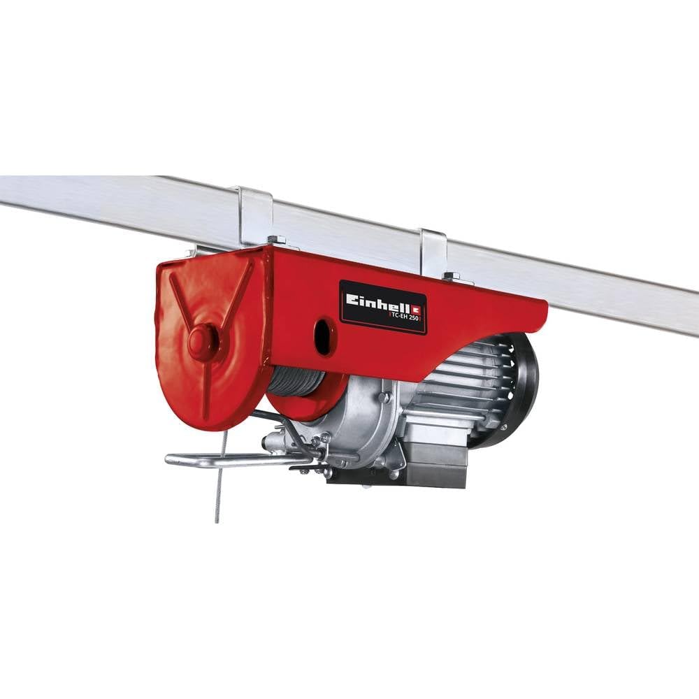 Einhell Elektrikli Vinç TC-EH 250 (450 W, acil durdurma, 12 m burulmasız halat, yük kancalı yönlendirme makarası ve emniyet mandalı dahil) - 2255130