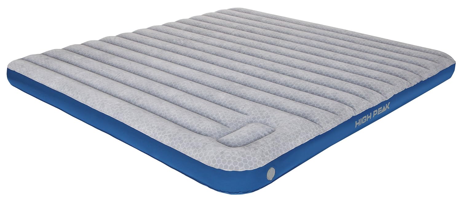 High Peak Luftbett Cross Beam King Extra Long LUT, açık gri-mavi, XXL