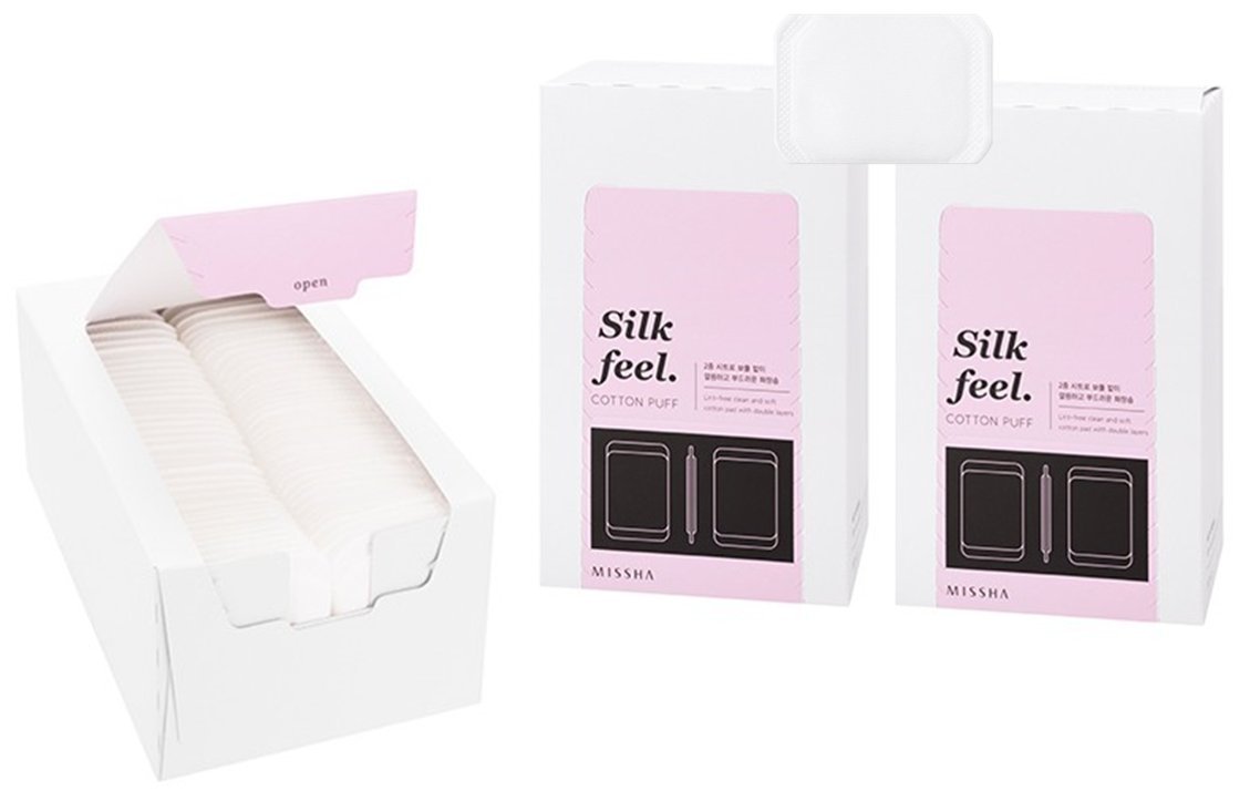 MISSHA Yumuşak Makyaj Temizleme Pamuğu Silk Feel Cotton Puff (80ADET)