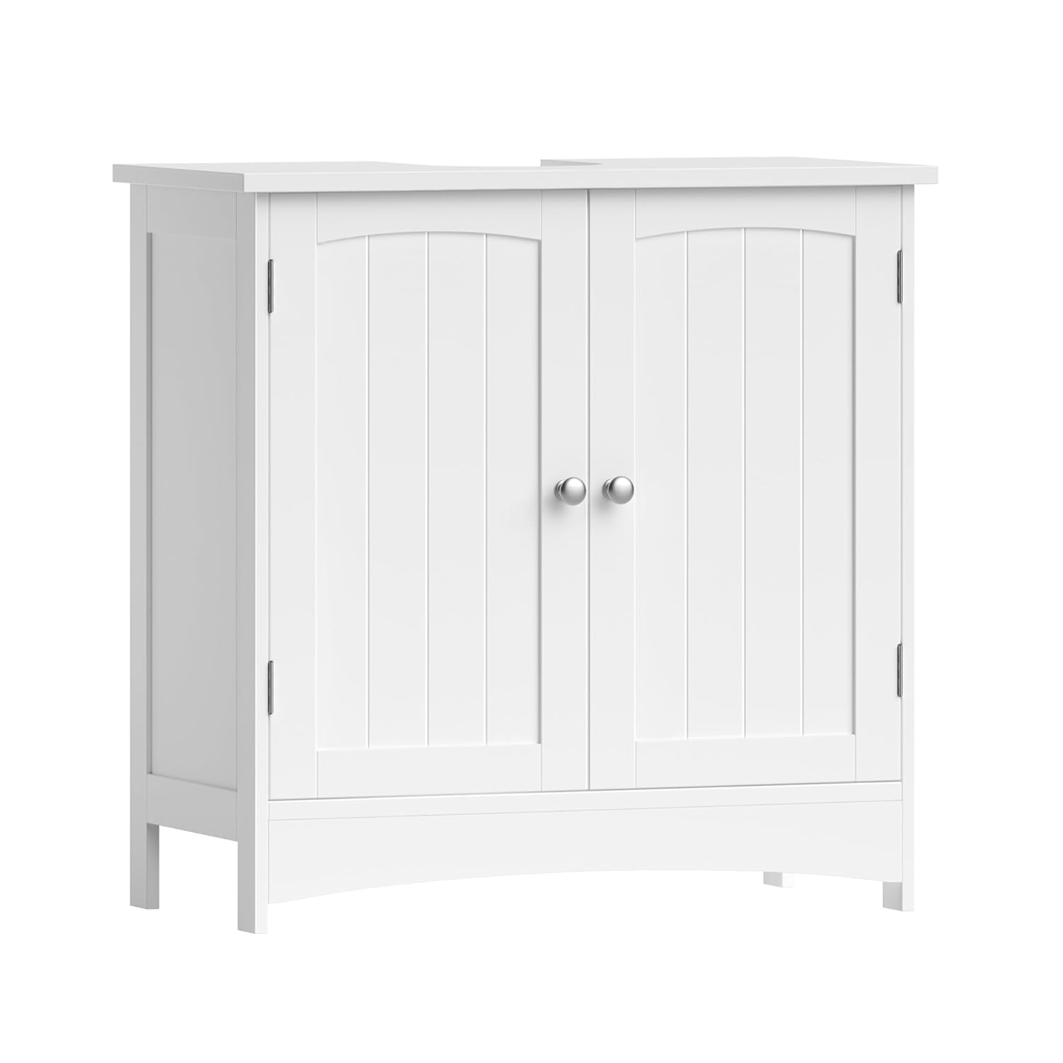Vasagle 2 Kapılı Lavabo Dolabı, Banyo Dolabı, Ayarlanabilir Raflar, Bol Depolama Alanı, 60 X 30 X 60 Cm, Beyaz Bbc01Wt