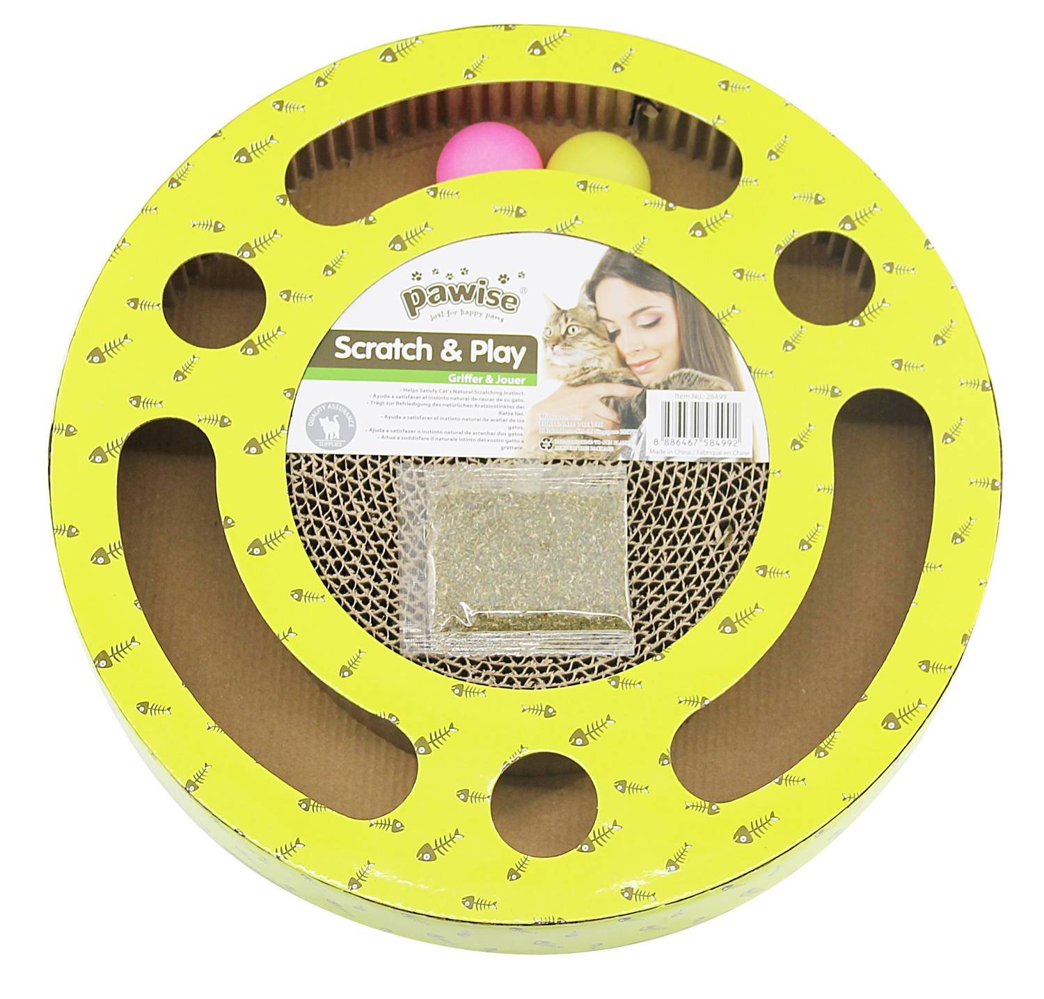 Pawise Karton Kedİ Oyun Toplu Tirmalama 33,5x5,5cm