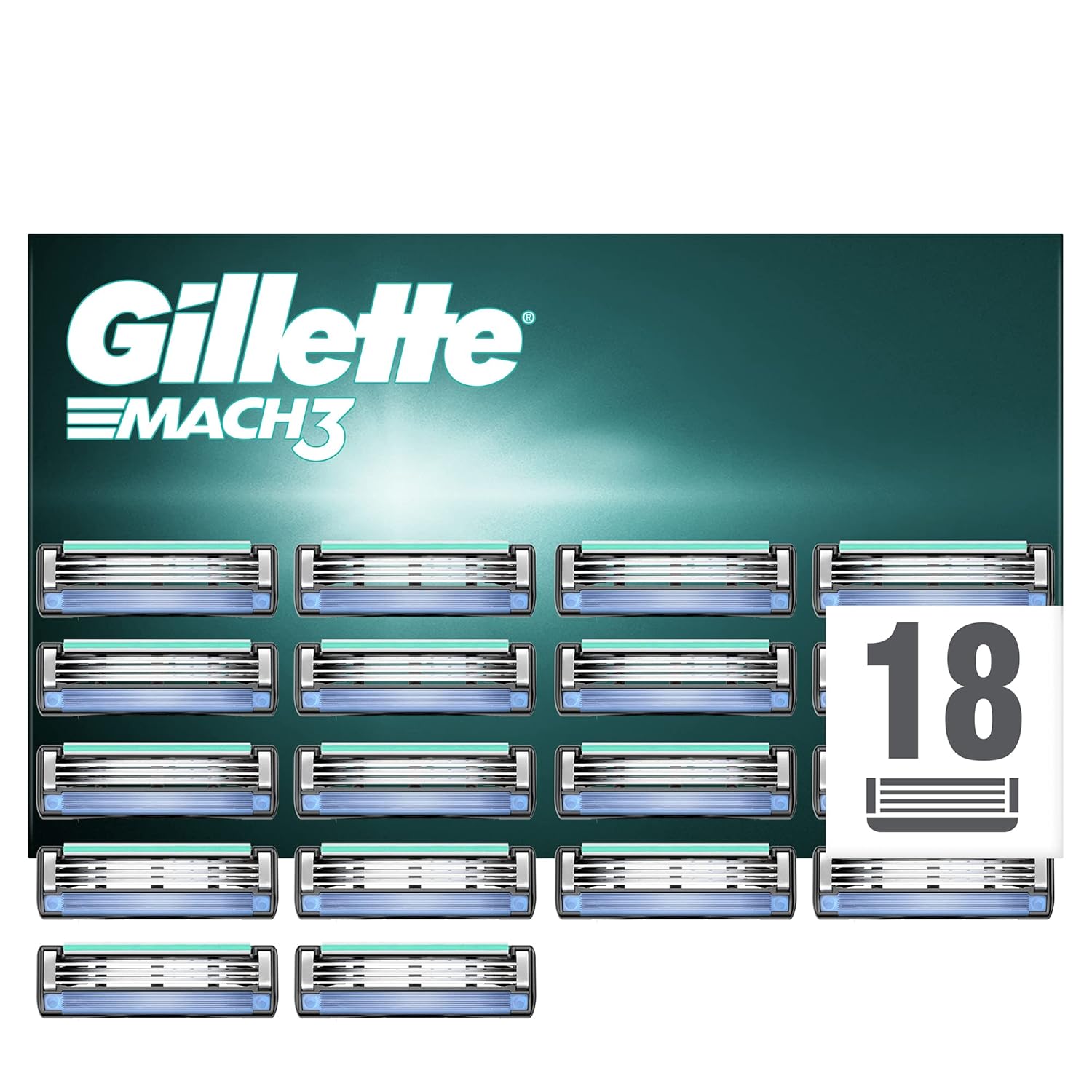 Gillette Mach3 Yedek Tıraş Bıçağı 18 Adet - Karton Paket