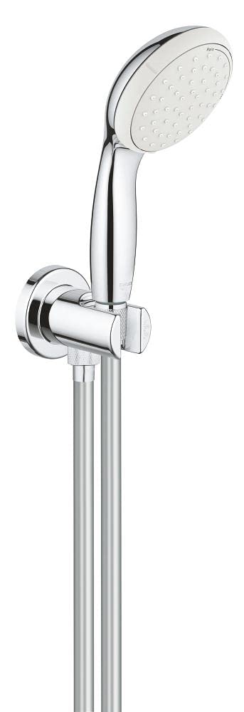 Grohe Temposta 100 El Duşu Askılı Su Çıkış Dirseği, El Duşu ve Spiral Hortum 26406001