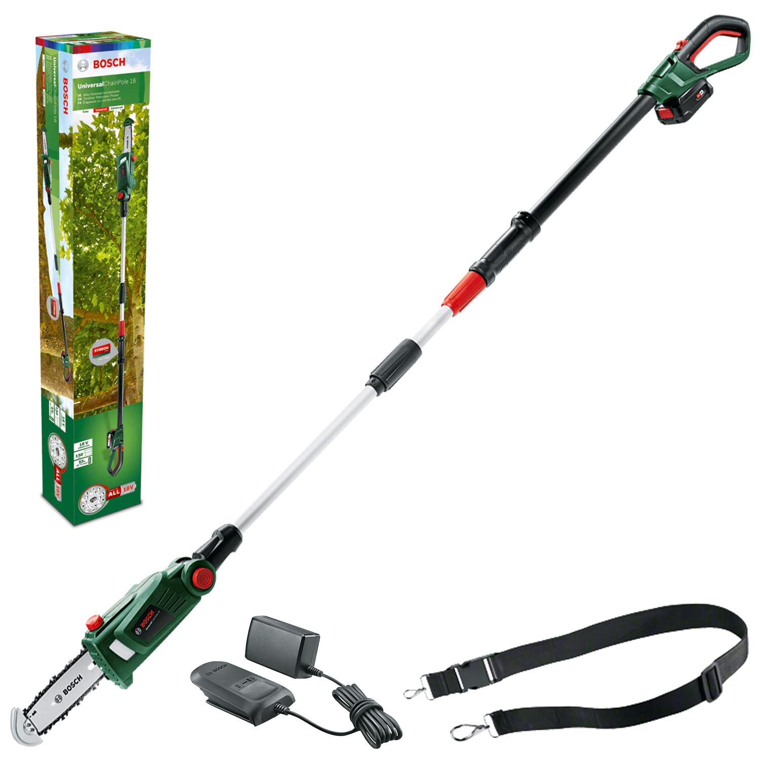 Bosch Home And Garden Pil Elektrikli Budama Makinesi Universalchainpole 18 (Pil, Şarj Cihazı, Karton, 18 Volt System, 2,5 Ah)