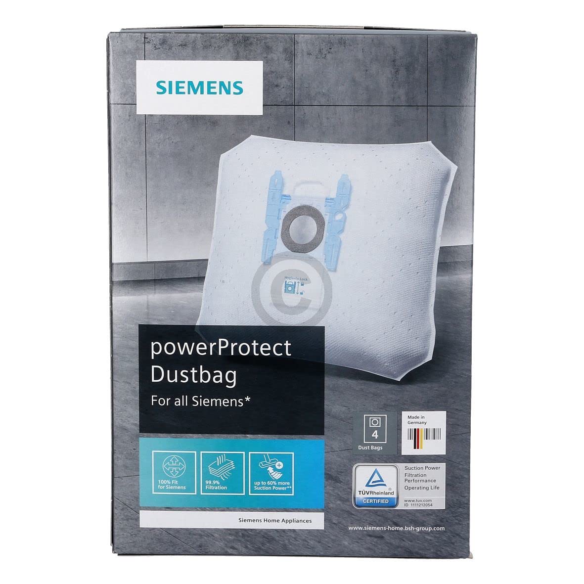 SIEMENS Bosch 8 Serisi Elektrikli süpürge torbası Super TEX Tip G VZ41FGALL BBZ41FG