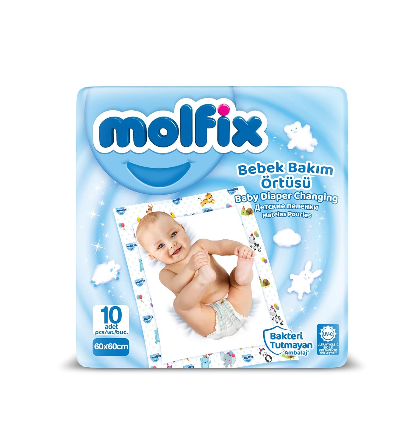 Molfix Bebek Bakım Örtüsü 10'lu 60x60