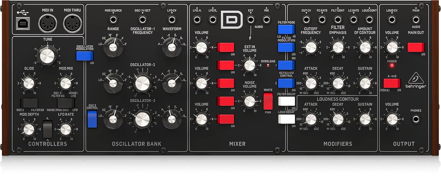 Behringer MODEL D Analog Synthesizer, Siyah