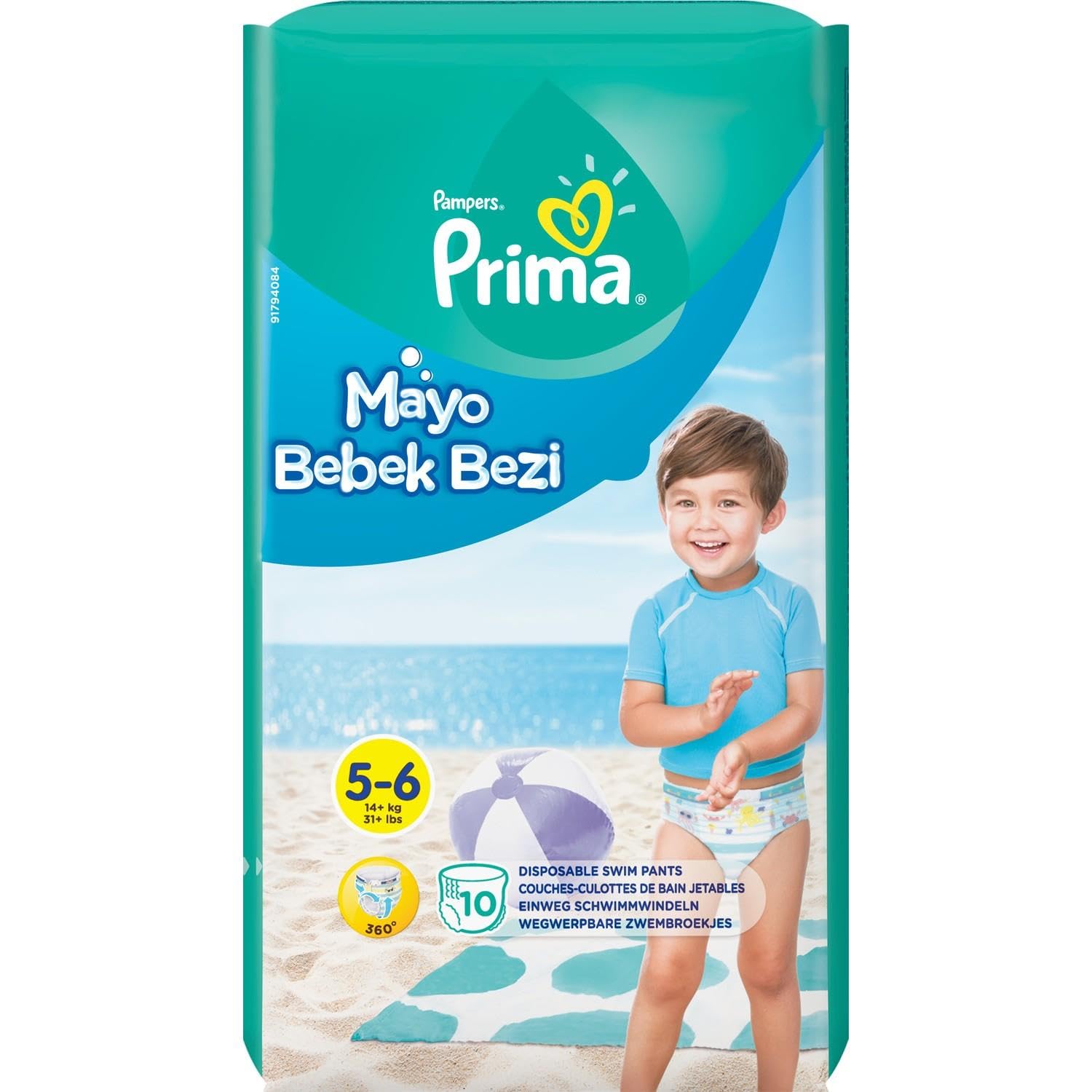 Prima Splashers 14+ kg 5-6 Beden Mayo Bebek Bezi (1 x 10 Adet)