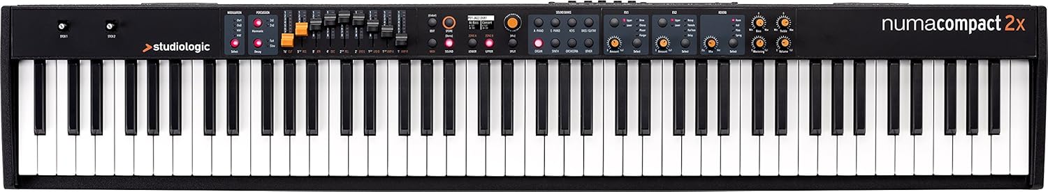 Studiologic By Fatar Numa Compact 2x | 88-Tuş, Dahili Hoparlöre Sahip TP/9 MIDI/Piyano Yarı-Ağırlıklı Aksiyon - Aftertouch Özellikli