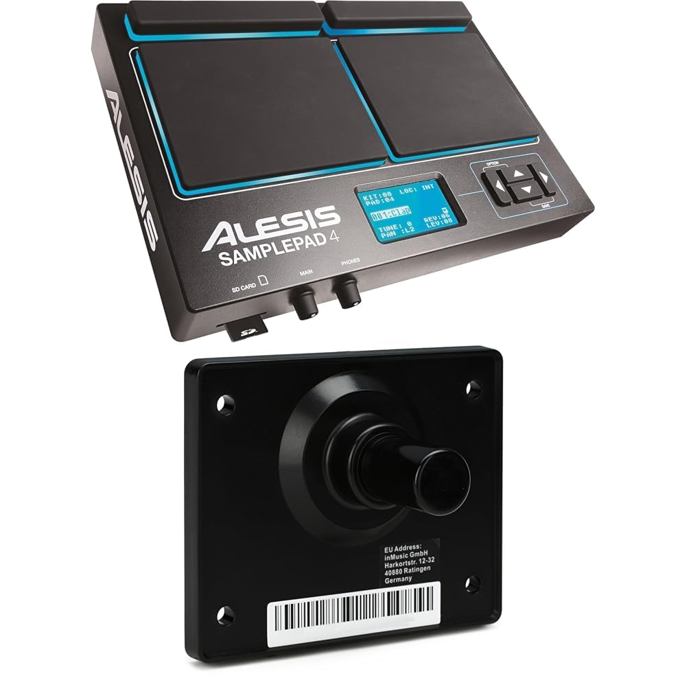 Alesis SamplePad 4 ve Module Mount - 4 Hızlı Padli Elektronik Perküsyon ve Tetikleyici Enstrümanı, 25 Davul Sesleri, Çoklu Pad Perküsyonlar İçin Evrensel Montaj Plakası
