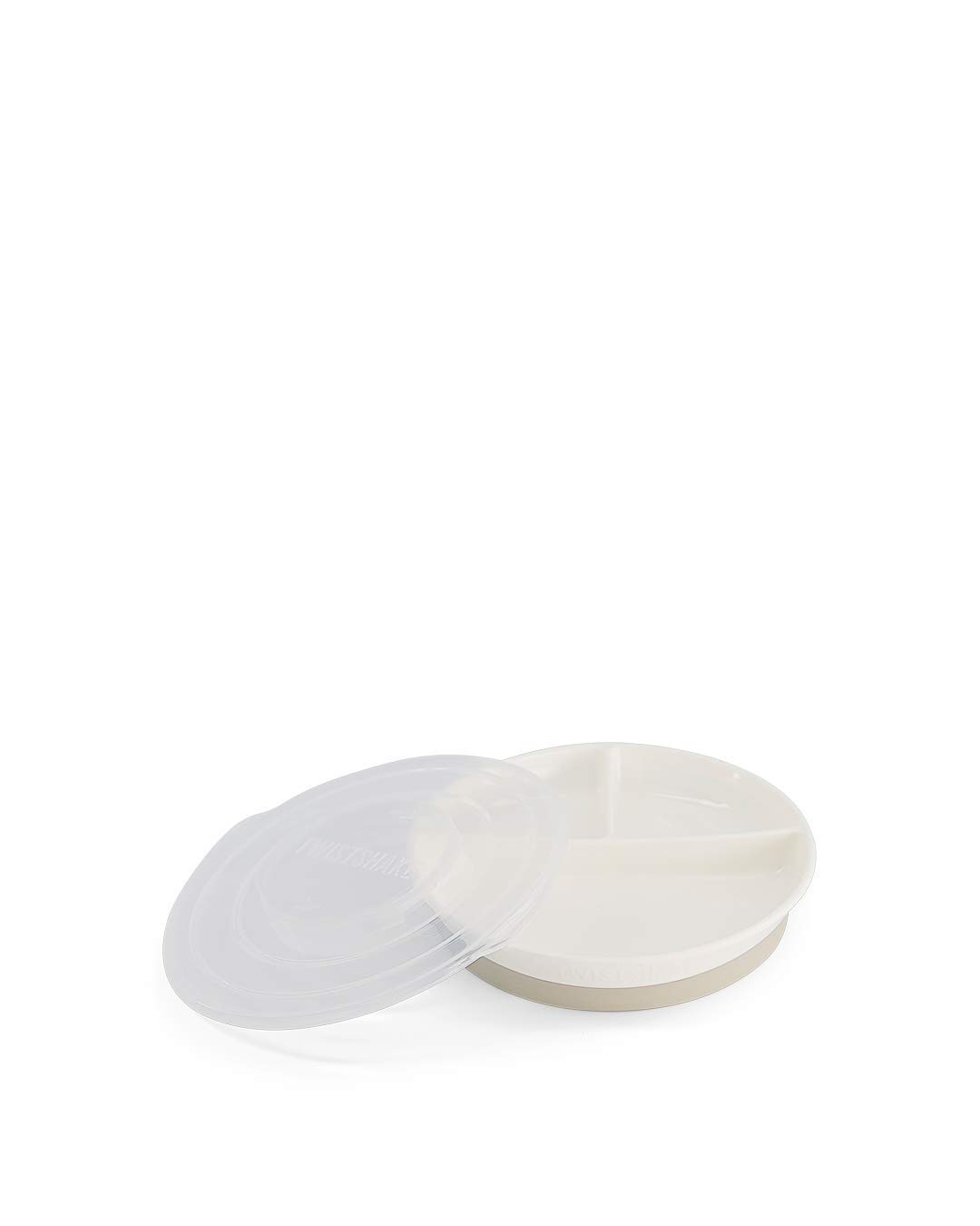 Twistshake Kapaklı Bölmeli Bebek Çocuk Tabağı Beyaz 6+ Ay