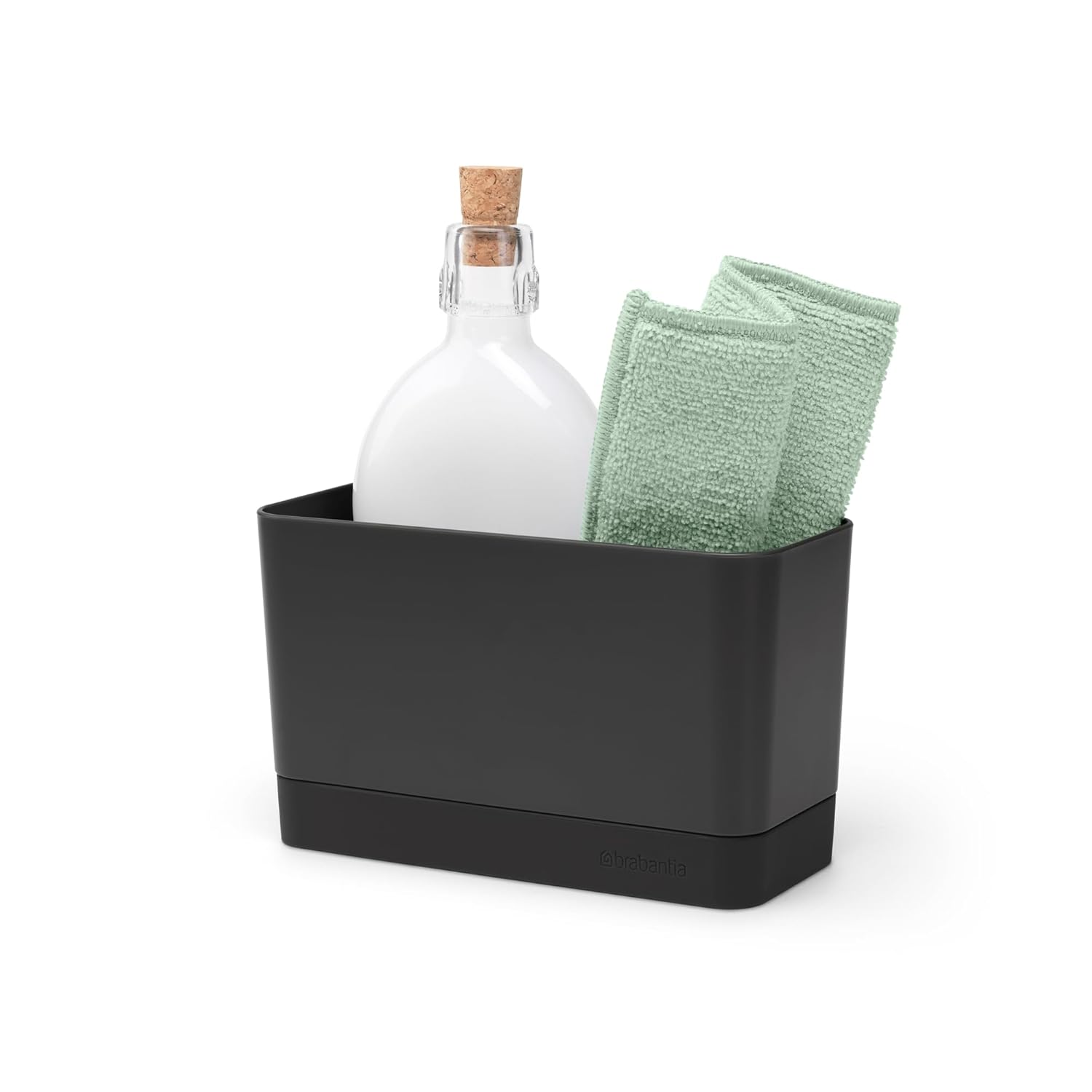 Brabantia Bulaşık Düzenleyici, Plastik/Silikon, Koyu Gri, 19 X 8,5 X 11,5 Cm