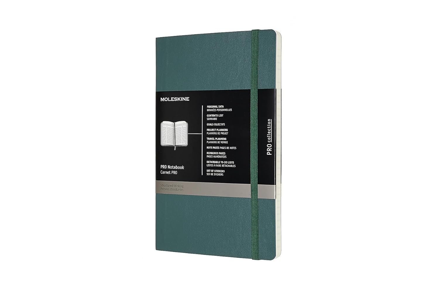 Moleskine Pro Notebook Yumuşak Kapak Defter L Boy 13X21 Cm 192 Sayfa Orman Yeşili
