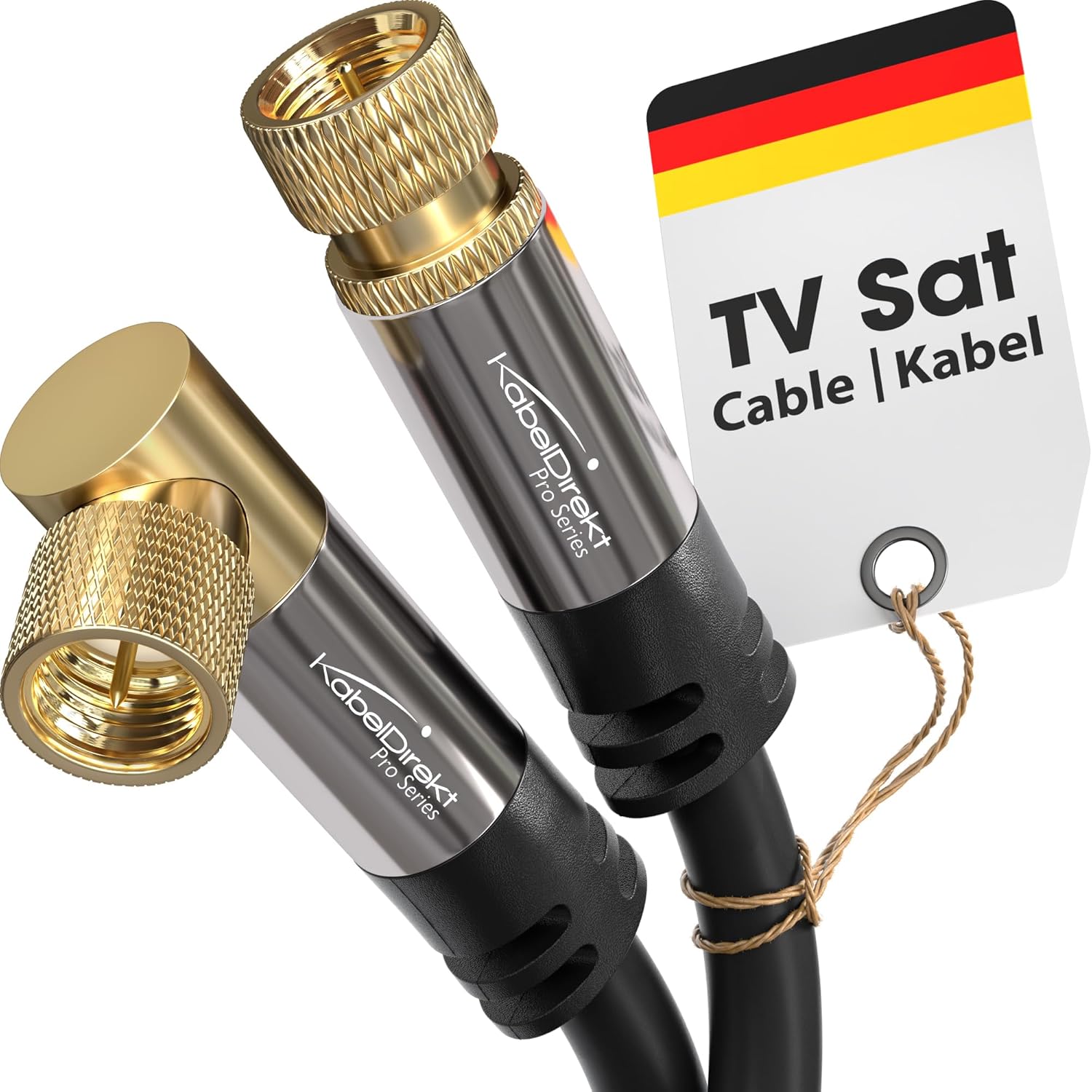 KabelDirekt – Sat/Anten Kabluso, Koaksiyel Kablolar – 90° açılı/düz – 3m – 4K TV Uydu Kablosu, F Konnektör – 0,5-30m arasında mevcut (Radyo/TV, DVB-T, DVB-C, DVB-S/DVB-S2, internet, siyah)