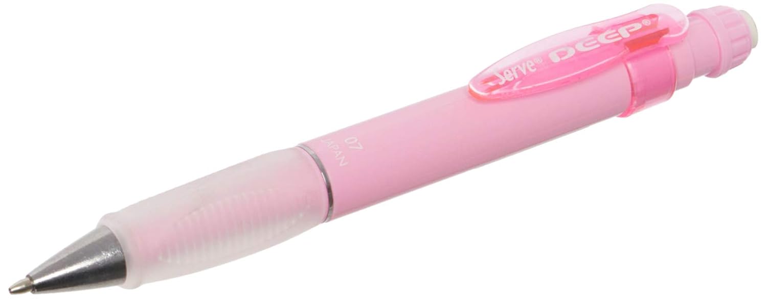 Serve Deep Mekanik Kurşun Kalem 07mm, Kalın Gövde, Yumuşak Grip, Şeker Pembesi