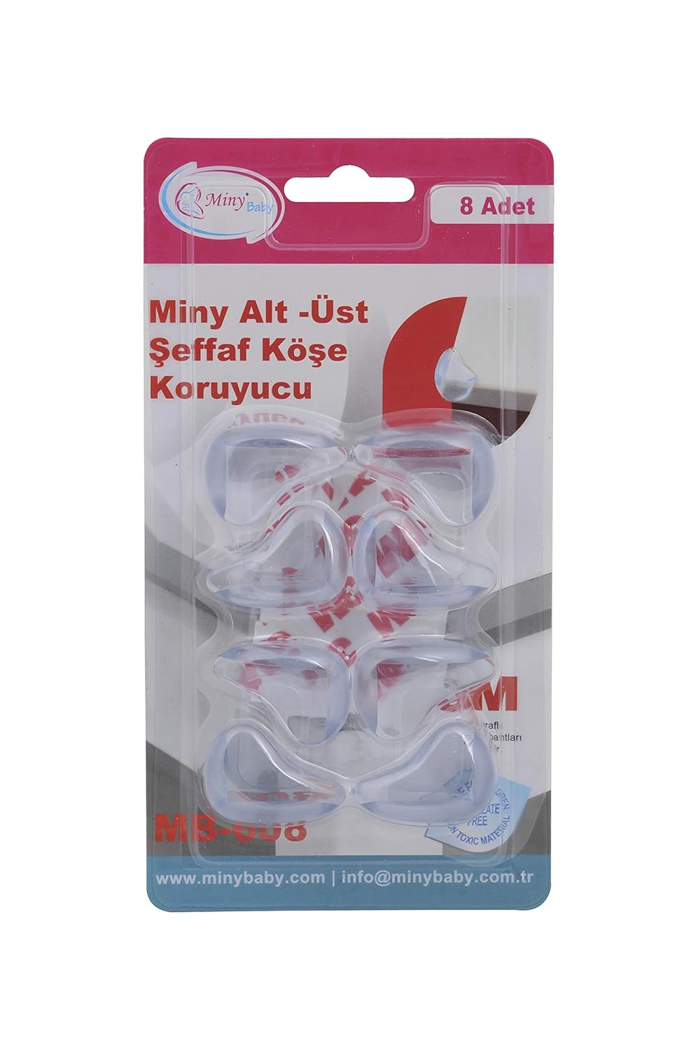 Miny Baby Şeffaf Köşe Koruyucu (8 Adet)