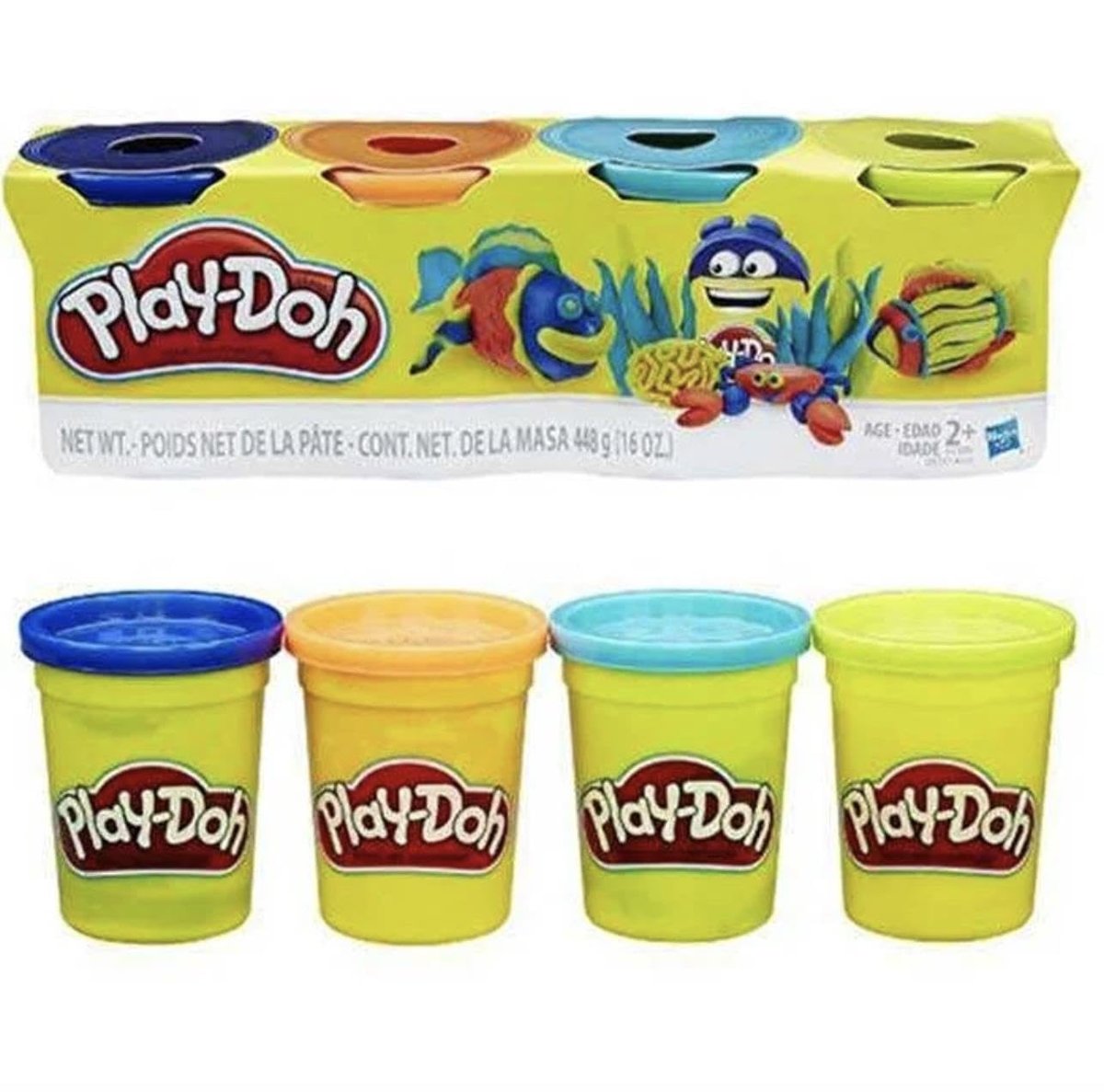 Play-Doh Tatlı Renkler Oyun Hamuru 4'lü Paket | Her Biri 113 g (4 oz) Kutu | 2 Yaş ve Üzeri Çocuklar İçin | Sanat ve El İşi Etkinlikleri ile Parti Hediyeleri İçin İdeal