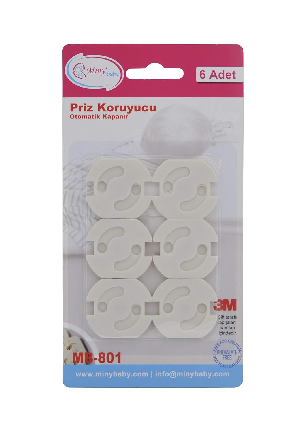 Miny Baby Otomatik Kapanır Priz Koruyucu