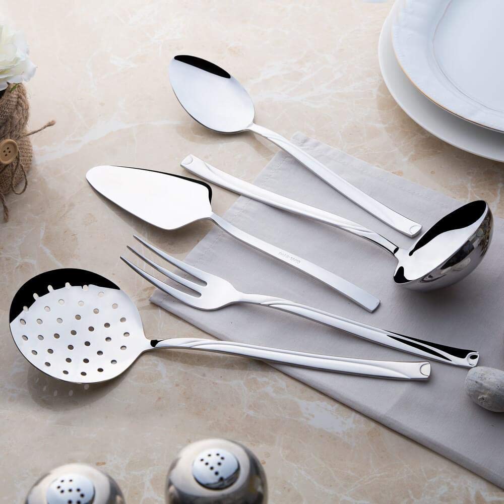 Fiesta Sade 5 Parça Paslanmaz Çelik Servis Takımı