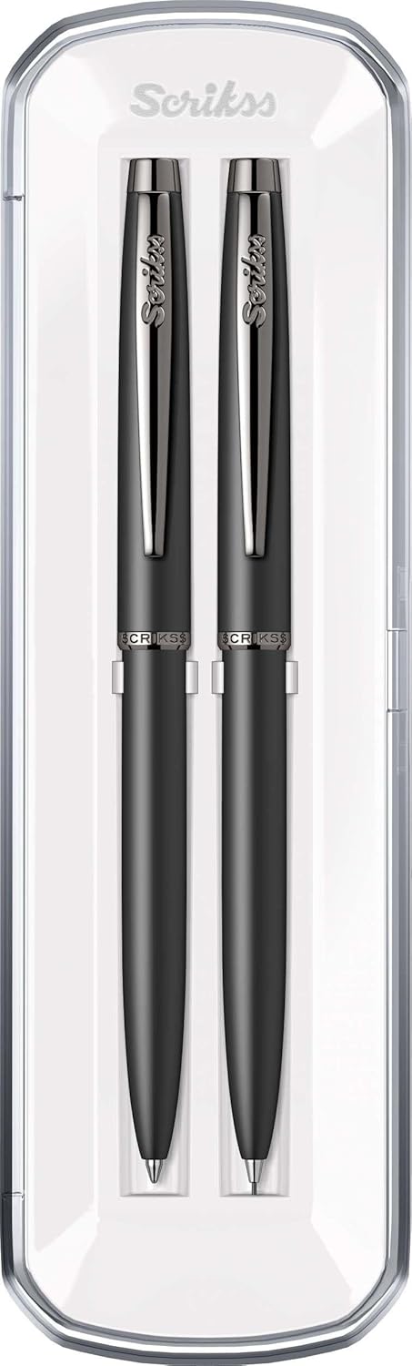 Scrikss 108M Prestige Tükenmez Kalemversatil Kalem Takım Mat Siyah