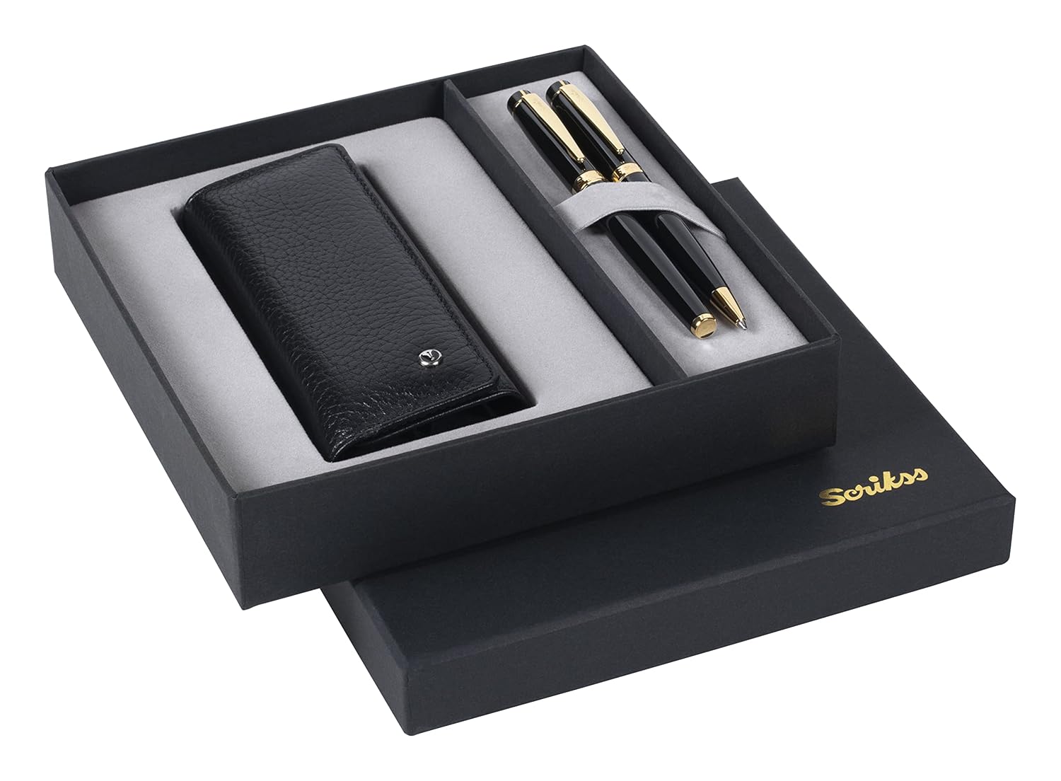 Scrikss Dr 203 Kalem Kılıfı Ve 38 Siyah Altın Kalem Seti Siyah