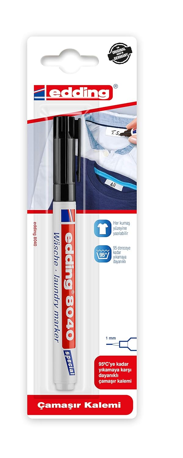 Edding Turkey ED8040B101 edding 8040 Çamaşır Kalemi Siyah
