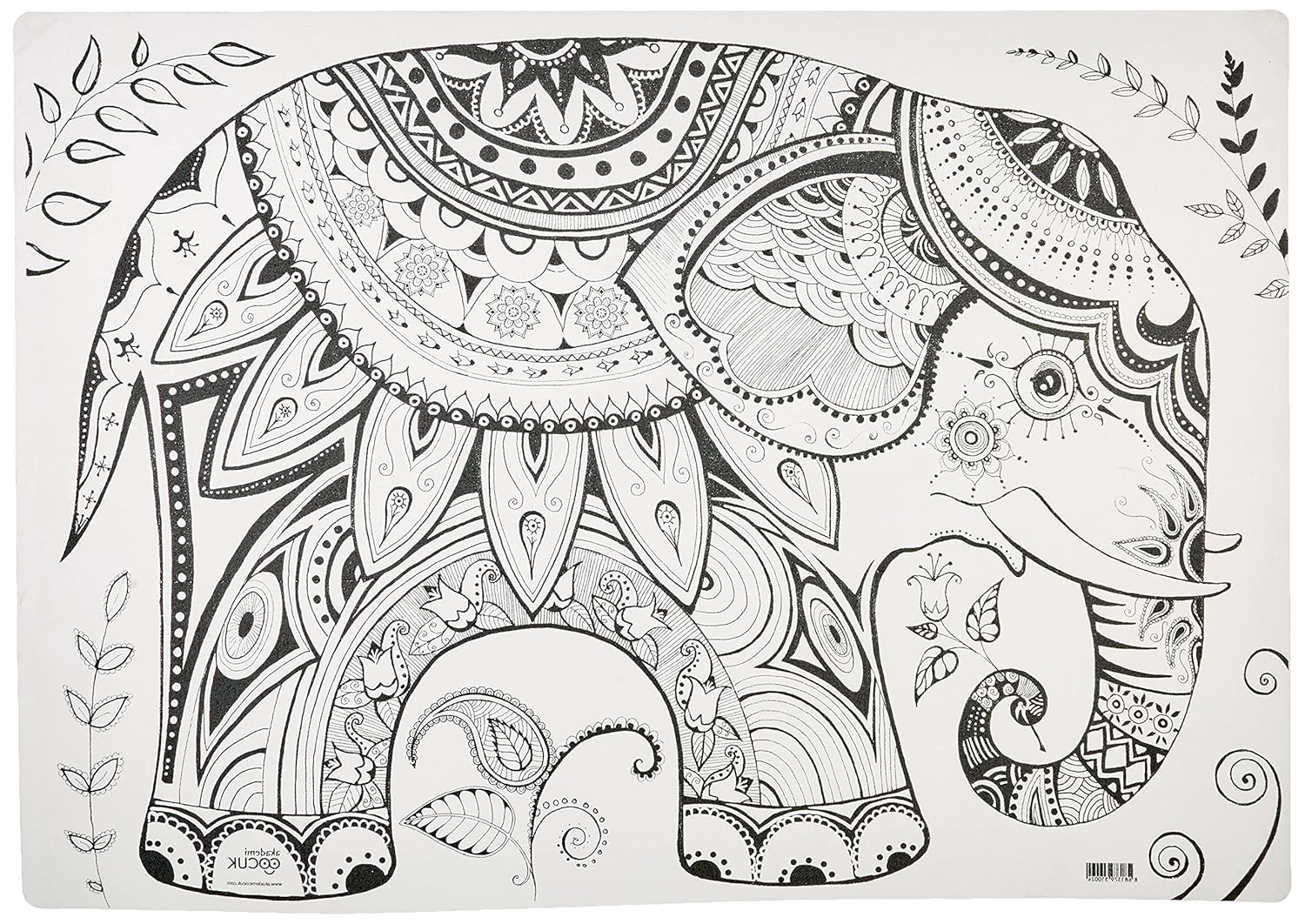 Akademi Çocuk Funny Mat Fil Mandala