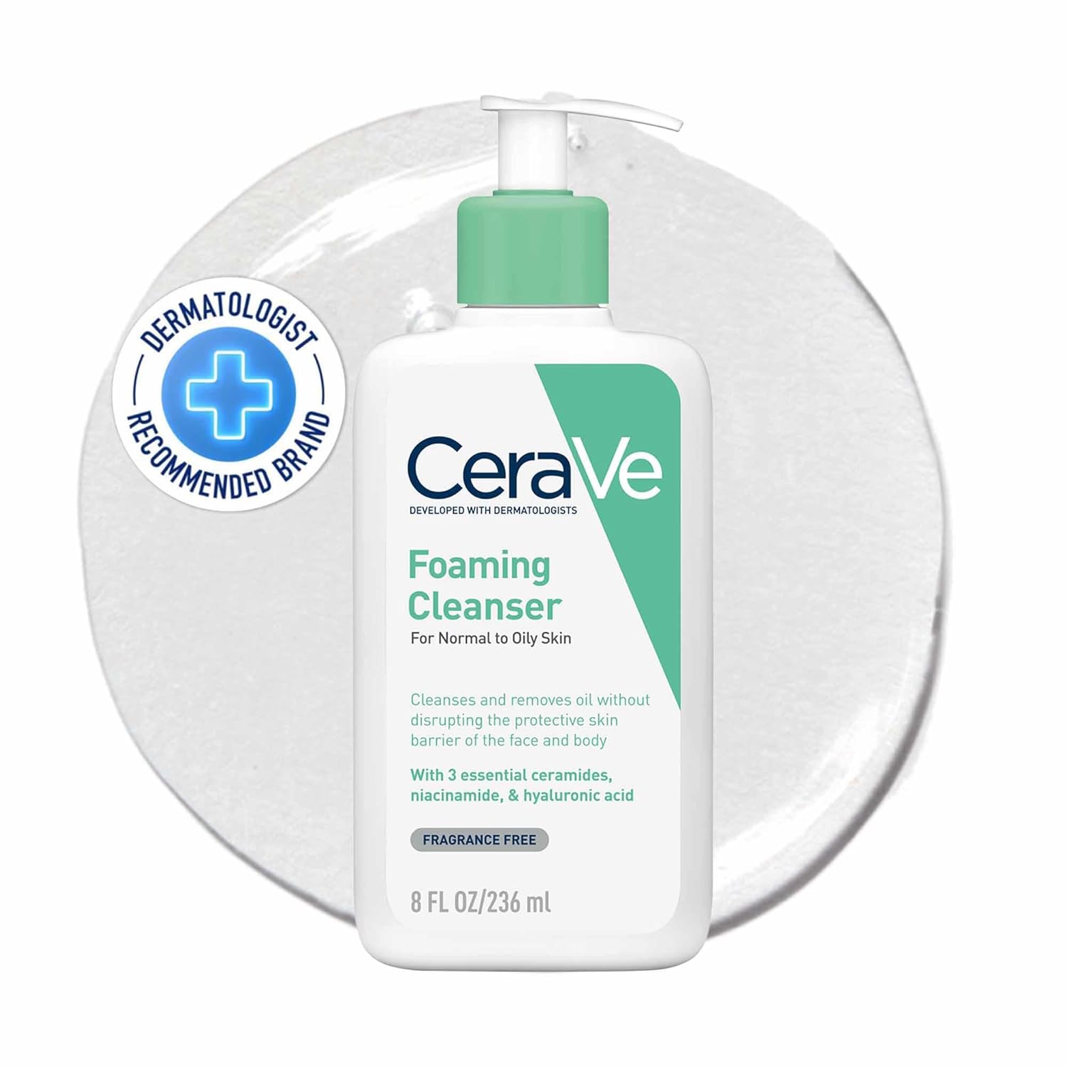 CeraVe Köpüren Temizleyici Seramid İçeren Normal Ve Yağlı Ciltler İçin Yüz Ve Vücut 236 ml