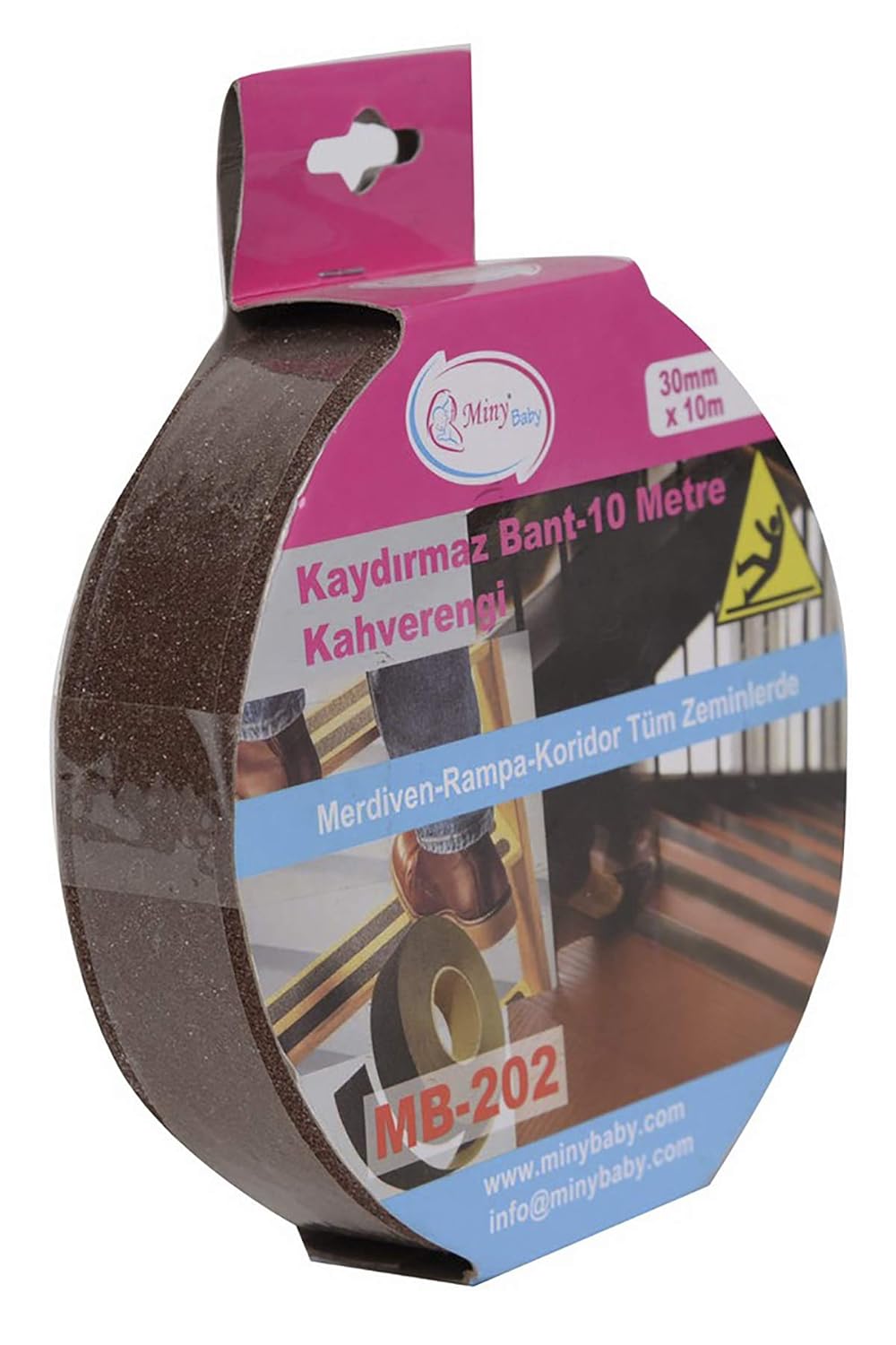 Miny Baby Unisex Kaydırmaz Bant, 10M, Kahverengi