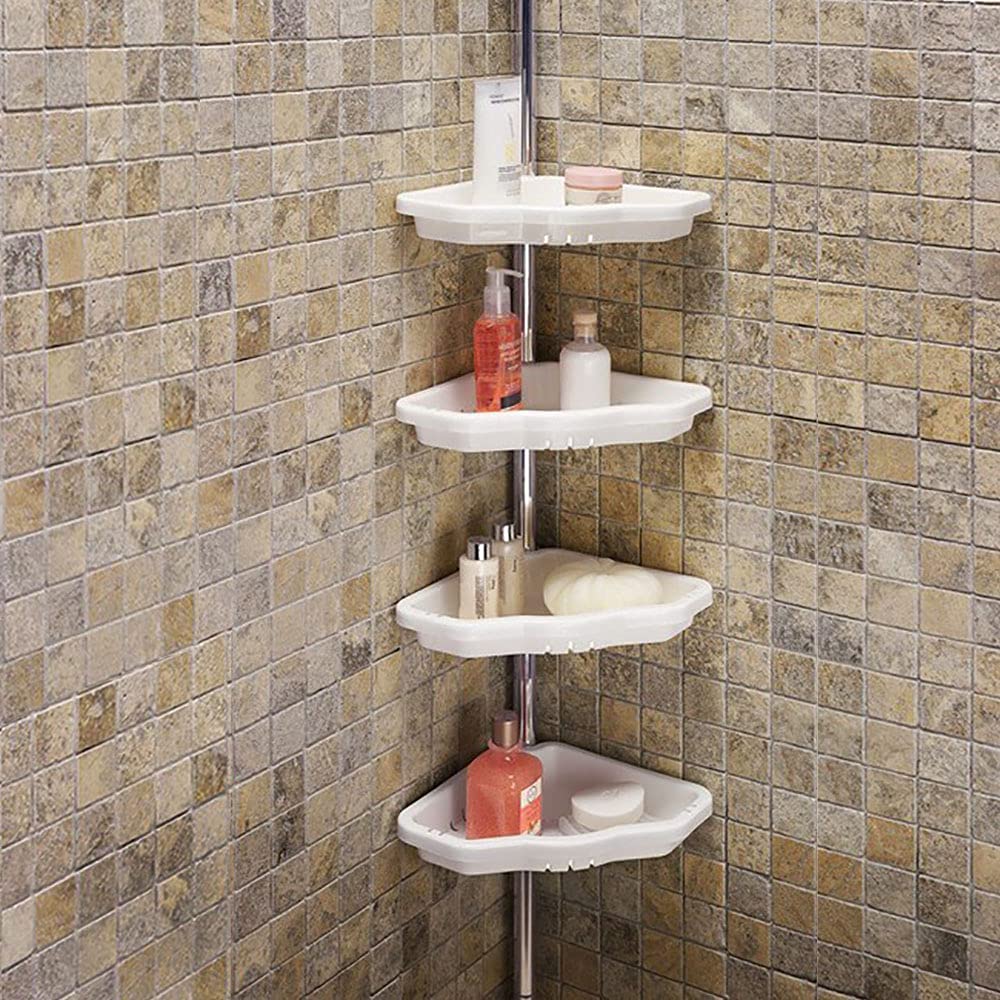 Primanova Banyo Köşe Rafı, Aluminyum, Beyaz