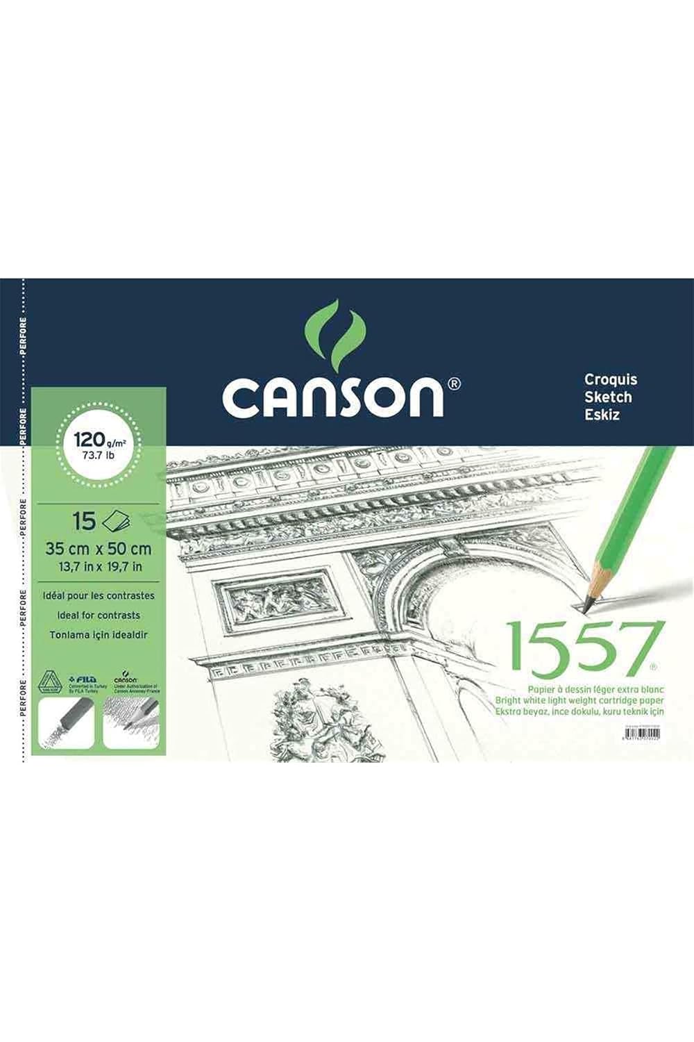 Canson 1557 Resim Ve Çizim Blok 120Gr 35X50 15Yp Spiralli Resim Defteri