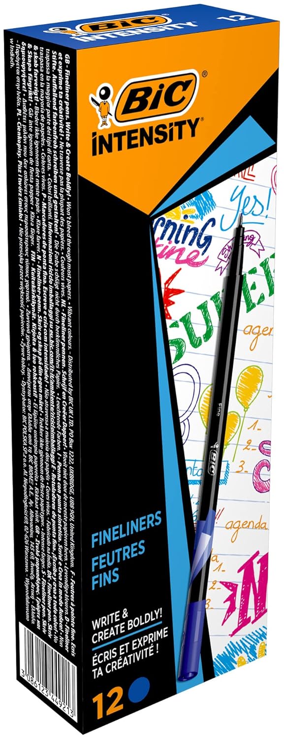 Faber-Castell İğne Uçlu Keçeli Kalem Seti, 10’lu, Mavi Renk, Havalandırmalı Kapak, Kağıt ve Karton Yüzeyler İçin Uygun