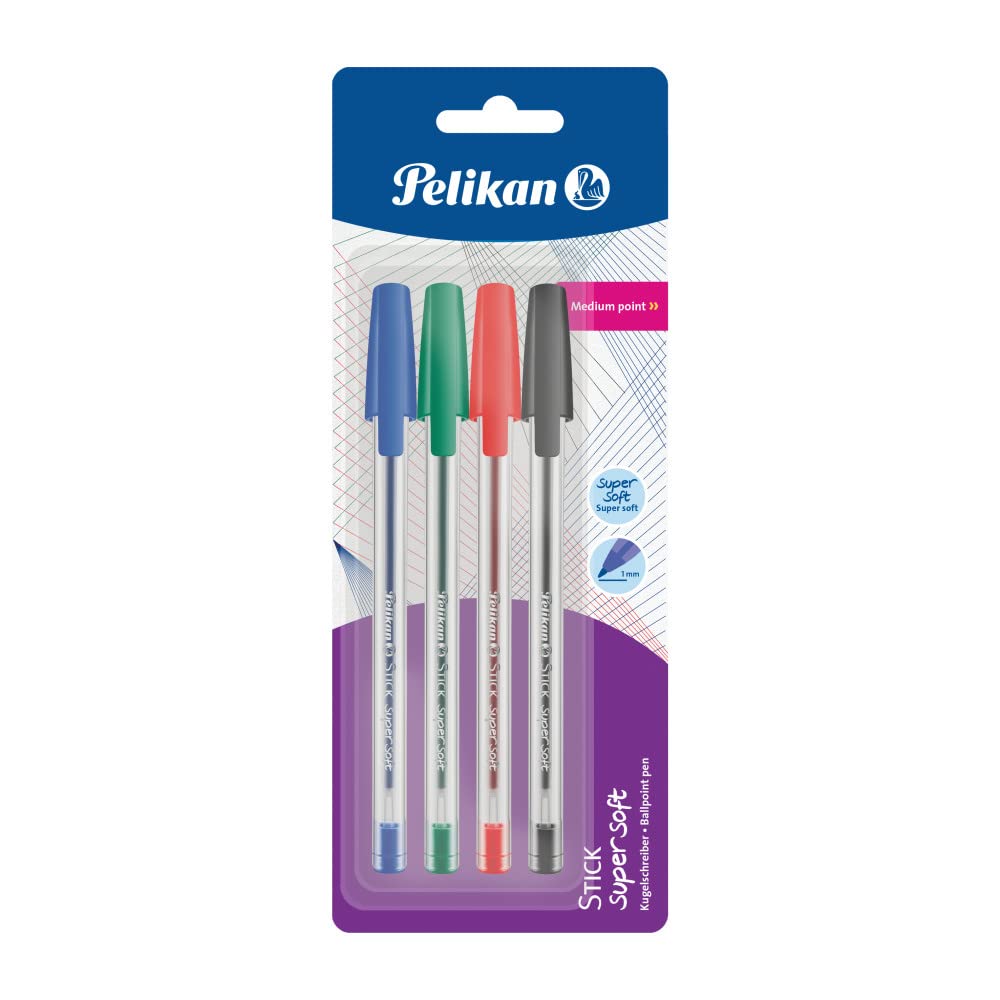 Pelikan Stick Tükenmez Kalem 4lü Blister - S M Y K
