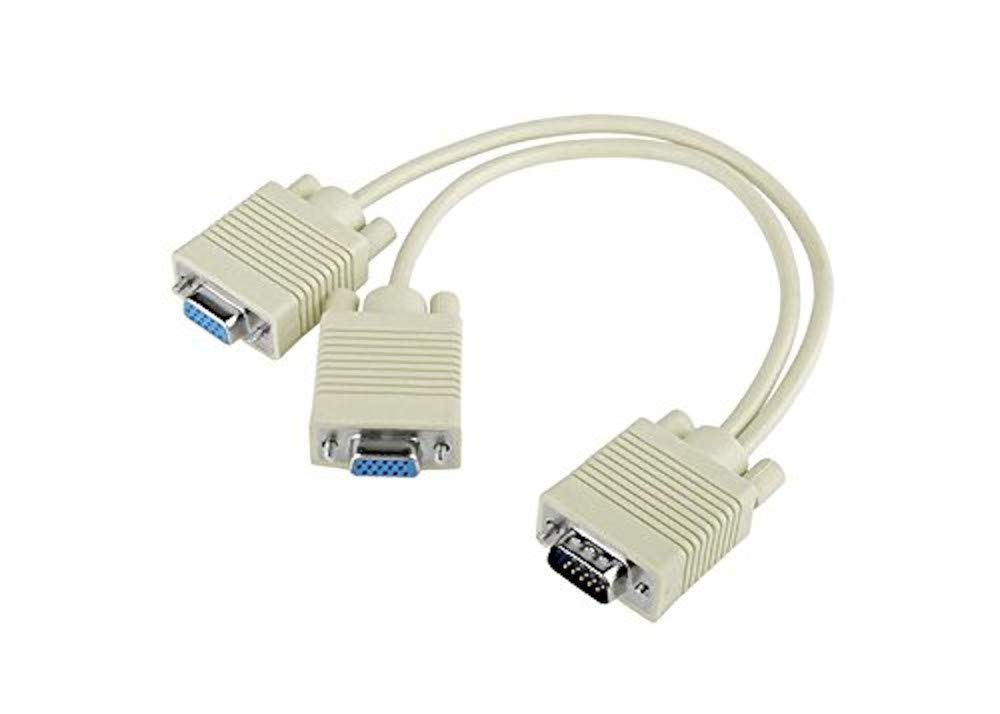 S-link SLX-VGA152 VGA TO 2 VGA Çoklayıcı Kablosu, Beyaz