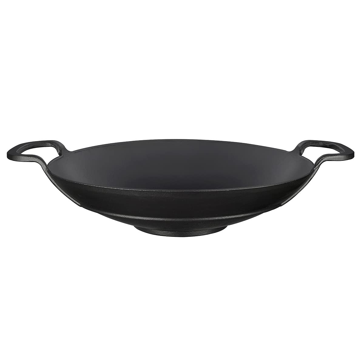 Lava Döküm Wok Tava, Metal Kulplu, 38cm, Siyah