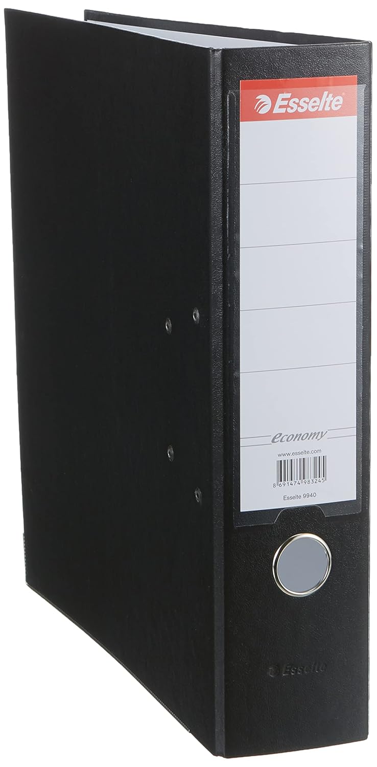 Esselte 994095 Klasör Ekonomi Geniş, 28.5 x 8 x 31.8 cm, Siyah