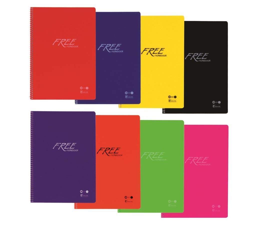 Keskin Color A4 80 Yp. Çizgili PP Kapak Spiralli Free Defter