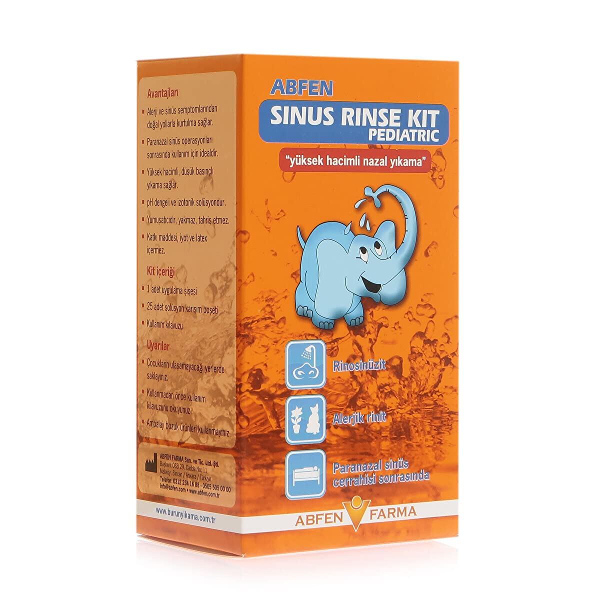 Abfen Farma Sinus Rinse Pediatric Kit 25 Yedek Poşet