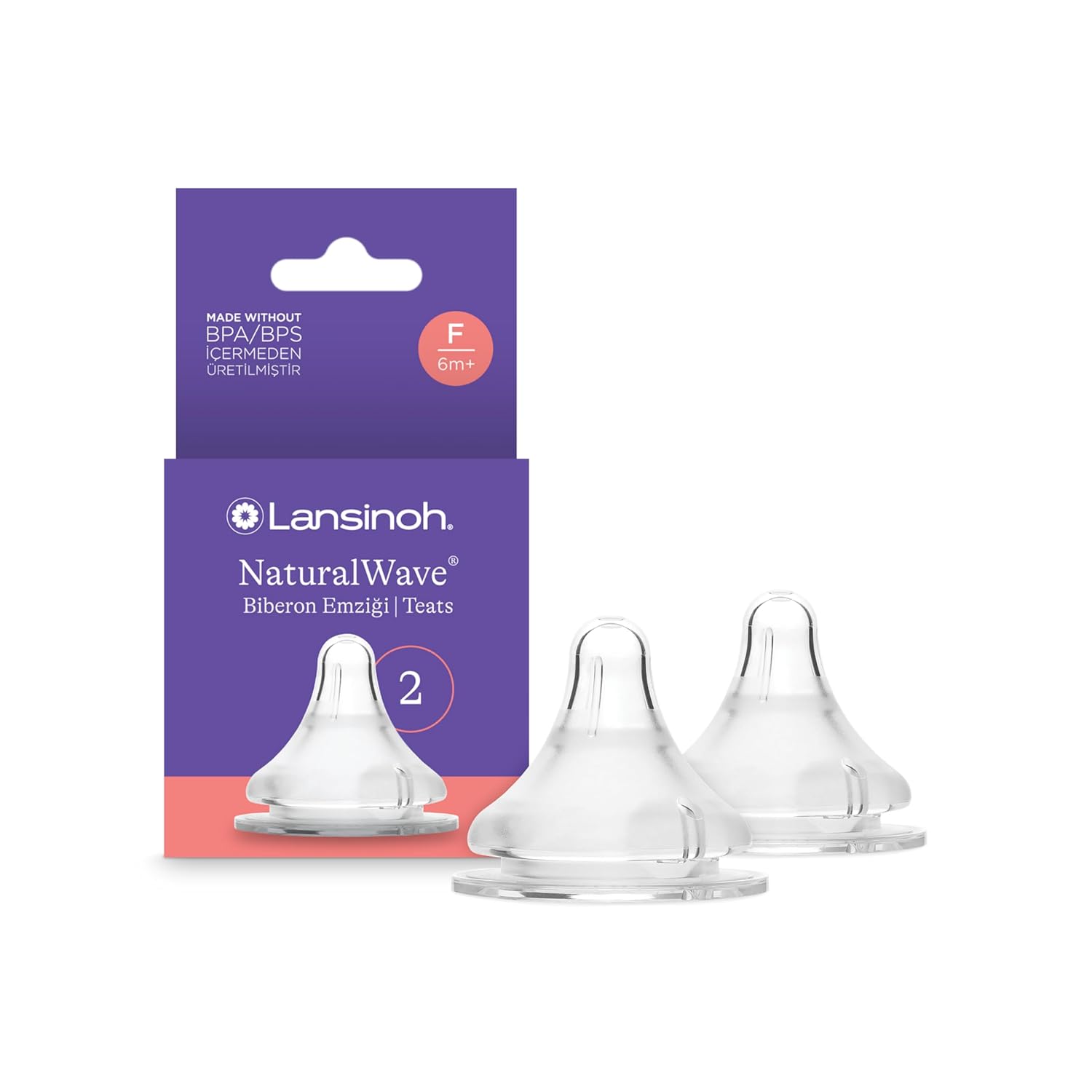 Lansinoh 76030 Biberon Emziği (Hızlı Akışlı, Şeffaf)