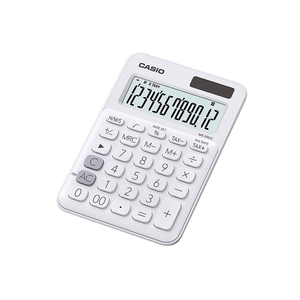 Casio Ms-20Uc-We-N-Dc Casio Mini Masa Hesap Makinesi Beyaz