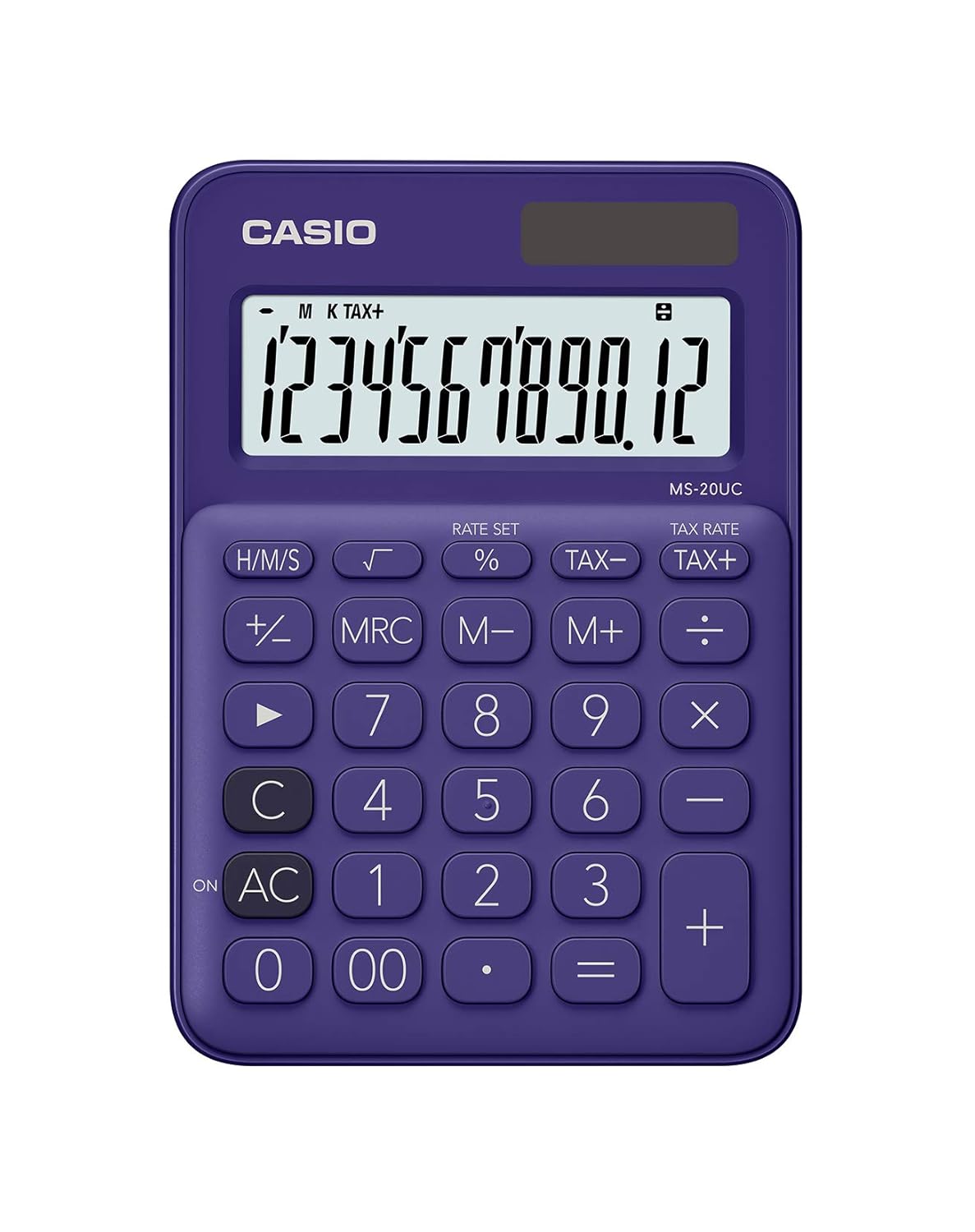 Casio Ms-20Uc-Pl-N-Dc Casio Mini Masa Hesap Makinesi, Mor