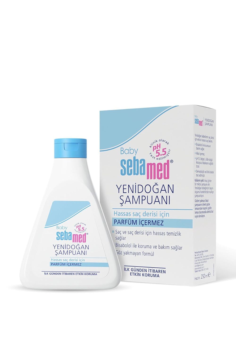 Sebamed Baby pH 5.5 Bisabolol İçerikli Koruma ve Bakım Sağlayan Yenidoğan Bebek Şampuanı 250 ml