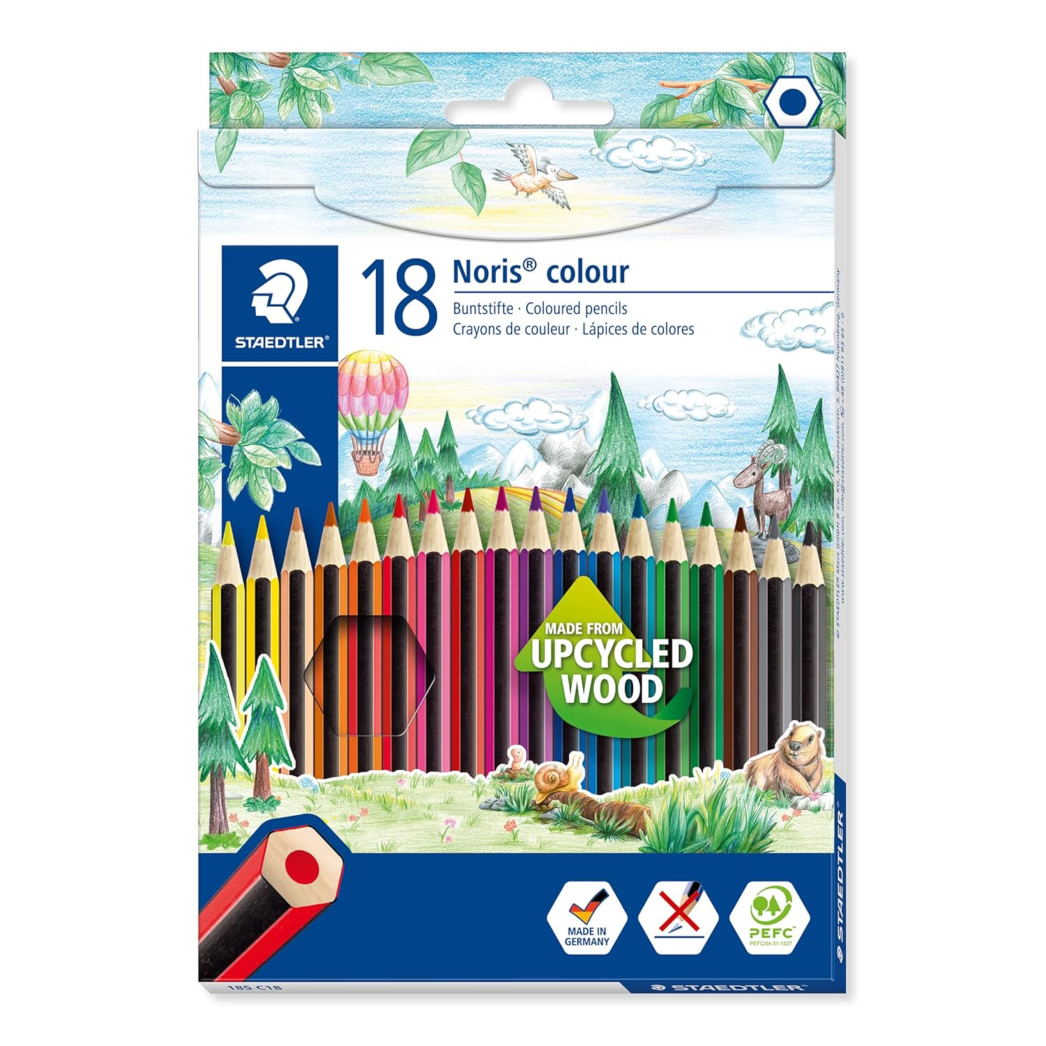Staedtler 185 C18 Noris Kuru Boya Kalemi 18'li