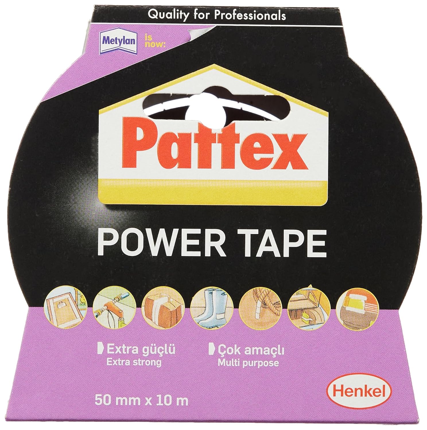 Pattex Power Tape Gri Renkli 50mm x 10m