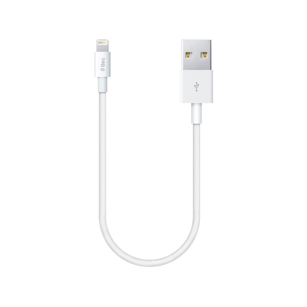 ttec MiniCable 30cm iPhone ile Uyumlu Şarj Kablosu - Beyaz (2DK7512B)