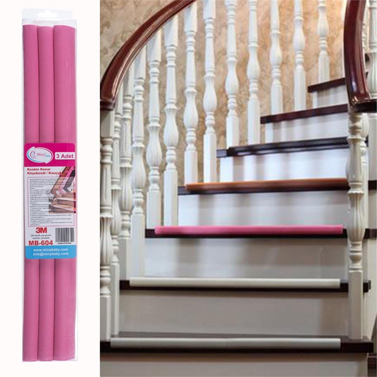 Miny Baby Unisex Kauçuk Jumbo Kenar Koruyucu, Pembe