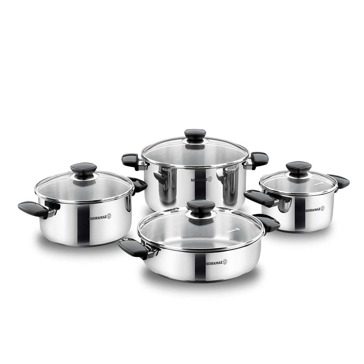 Korkmaz Kappa 8 Parça Tencere Seti